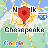 Map of Chesapeake, VA US